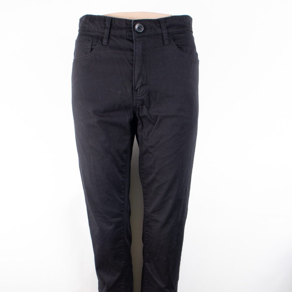 Guess Jeans Black Pants (29 X 30) Women's Jeans Black Denim Button Ankle Detail